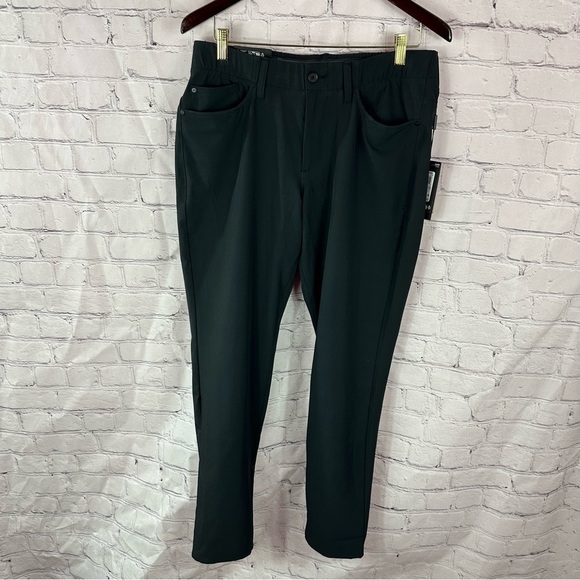 NWT Under Armour golf UA drive 5 pocket pant Black Slim Taper  men's 32x30 - Picture 1 of 11